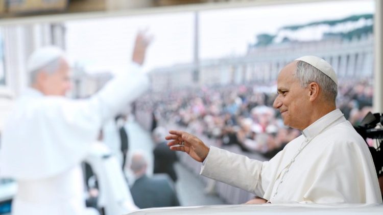 Papst Leo bei der Generalaudienz
