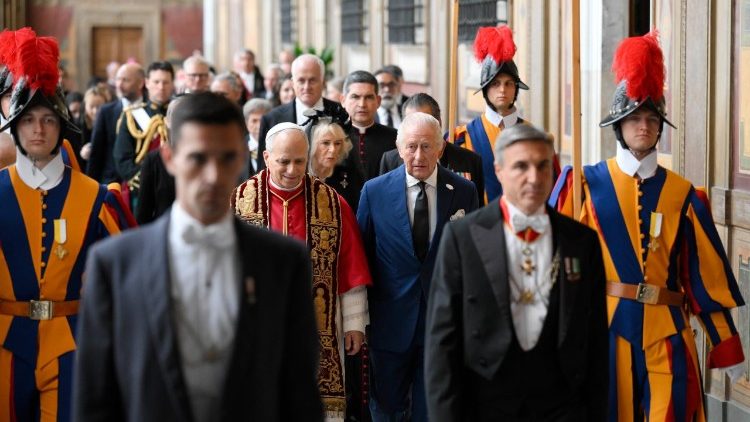 2025.10.23 Le Loro MaestÃ  il Re Carlo III d'Inghilterra con la Regina Camilla
