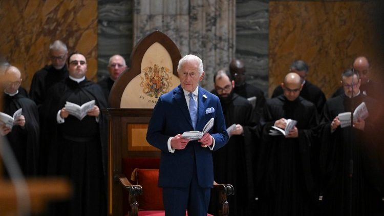 チャールズ3世英国王　2025年10月23日　ローマ・城壁外の聖パウロ大聖堂