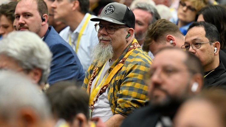 Прадстаўнікі сінадальных груп падчас сустрэчы з Папам