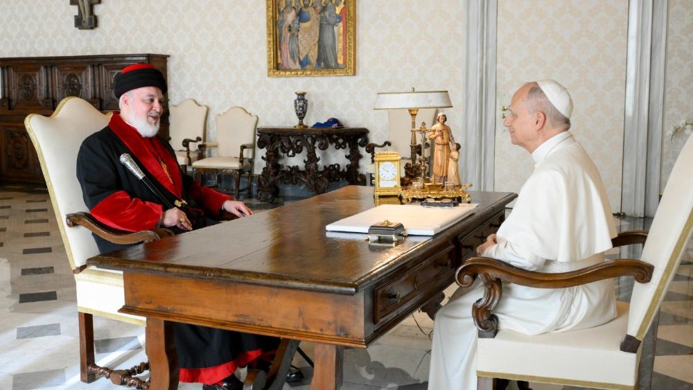 Падчас сустрэчы Льва XIV з Мар Авам III