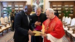 Le président du Gabon et le Pape Léon XIV ce 30 octobre 2025