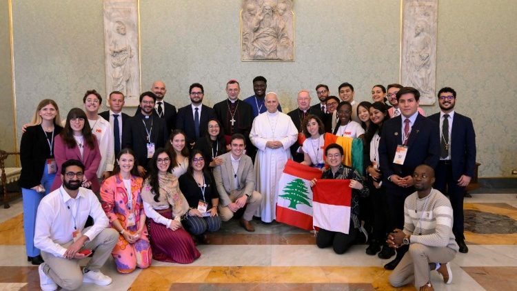 Pope Leo XIV meets with members of the "International Youth Advisory Body"