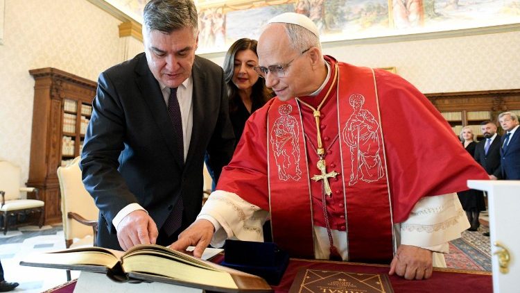 Popiežiaus Leono XIV audiencija Z. Milanovičiui