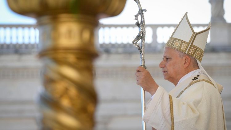 Papa Leone XIV durante la Celebrazione