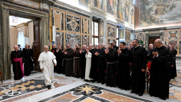 Pope Leo XIV meets with participants in the 65th General Assembly of the Italian Conference of Major Superiors