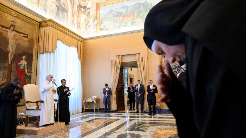 Аўдыенцыя для прадстаўніц Федэрацыі аўгустынскіх кляштараў Італіі