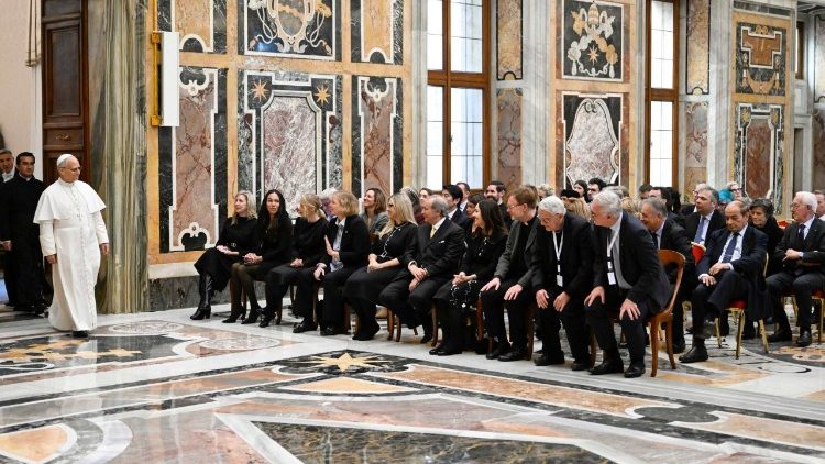 Pope Leo XIV meets with participants in the “The Dignity of Children and Adolescents in the Age of Artificial Intelligence” Conference