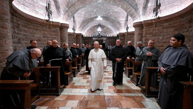 Llegada del Papa a Asís