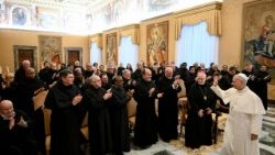 Pope Leo XIV welcomes the Servants of Mary in Rome on the occasion of their 215th General Chapter