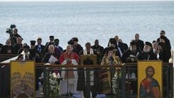 2025.11.28 Viaggio Apostolico in Turkiye - Incontro Ecumenico di Preghiera presso gli scavi archeologici dell’antica Basilica di San Neofito a Iznik