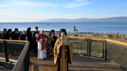 2025.11.28 Viaggio Apostolico in Turkiye - Incontro Ecumenico di Preghiera presso gli scavi archeologici dell’antica Basilica di San Neofito a Iznik