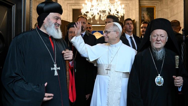 Il Papa al termine dell'incontro con i capi delle Chiese cristiane