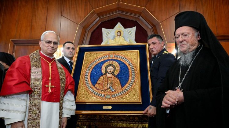 2025.11.29 Viaggio Apostolico in Turkiye - Firma dichiarazione congiunta nel Palazzo Patriarcale