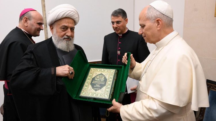 2025.12.01 Viaggio Apostolico in Libano - Incontro con i Capi delle comunità religiose musulmane e druse