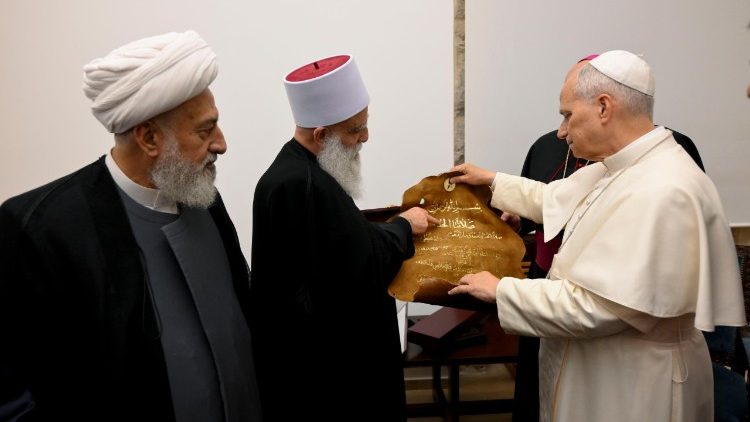 2025.12.01 Viaggio Apostolico in Libano - Incontro con i Capi delle comunità religiose musulmane e druse