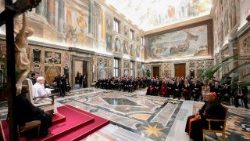 Popiežiaus Leono XIV audiencija Kalėdų koncerto su vargstančiaisiais rengėjams ir atlikėjams 