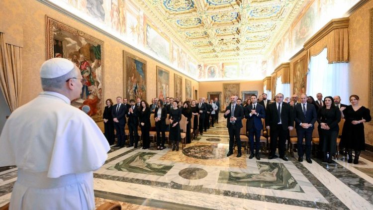 Pope Leo blesses the members of the European Parliament