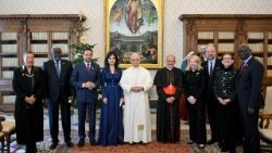 Organizers and members of the Zayed Award for Human Fraternity 2026 Commission with Pope Leo 
