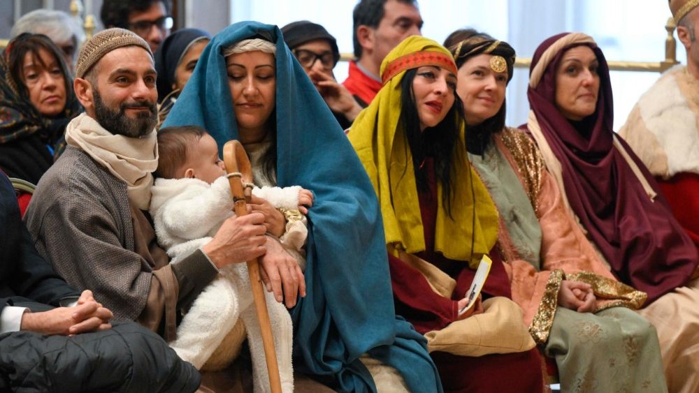 La Leon XIV, figuranții Ieslei animate de la bazilica ”Santa Maria Maggiore”