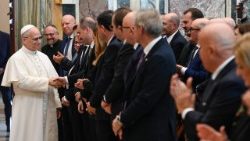 Le Pape avec les représentants de l'Ordre des consultants du travail, ce jeudi 18 décembre 2025.