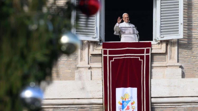Pope Leo during his Angelus address on 21 December
