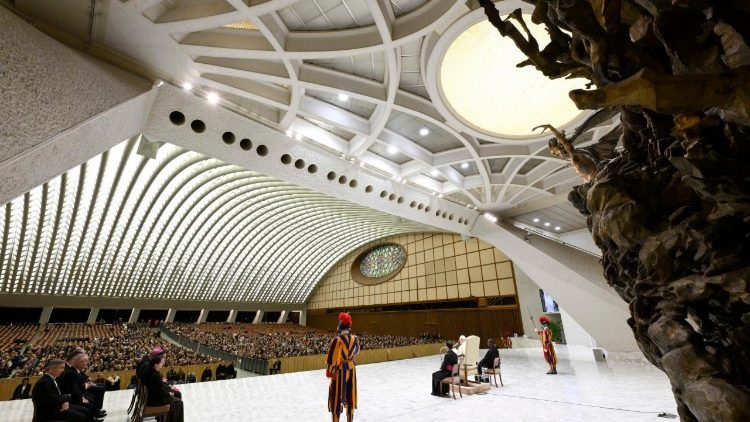 Una panoramica dell'Aula Paolo VI