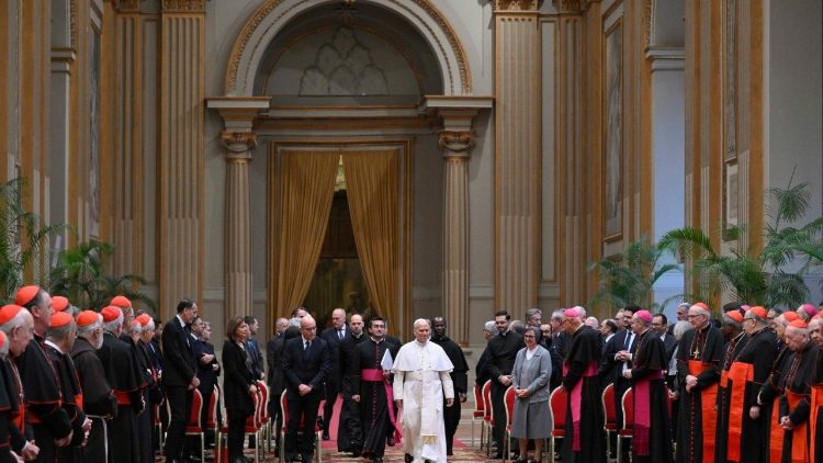 Papież wygłosił przem&oacute;wienie w Auli Błogosławieństw Pałacu Apostolskiego