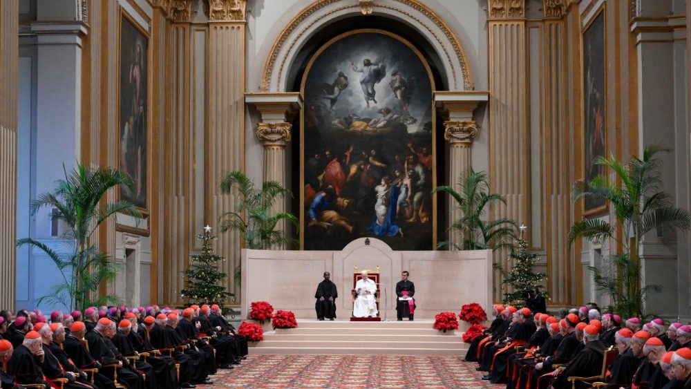 Аўдыенцыя Папы Льва XIV для Рымскай курыі з нагоды Божага Нараджэння