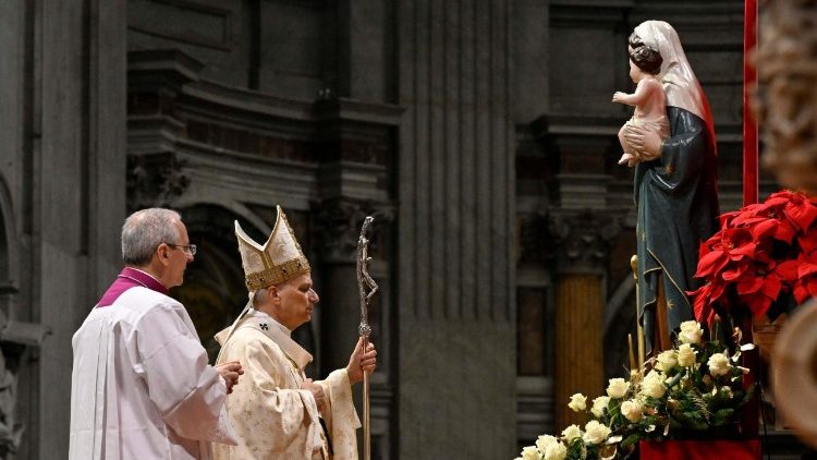 Bei der Messe im Petersdom