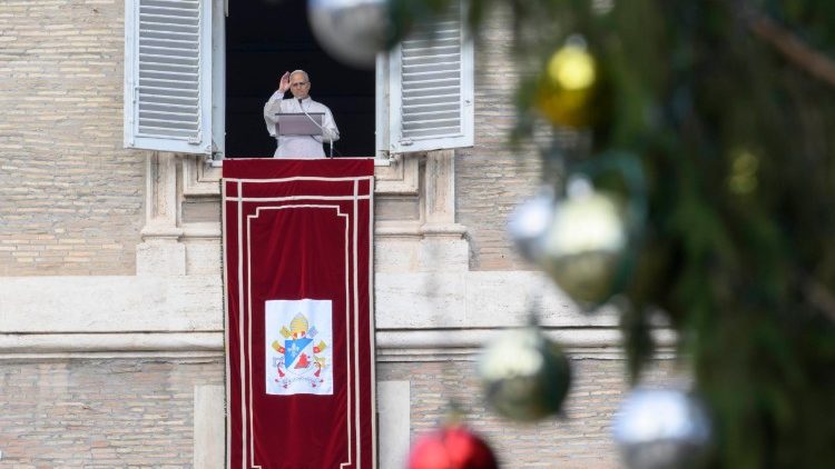 2025.12.26 Papież Leon XIV podczas modlitwy Anioł Pański