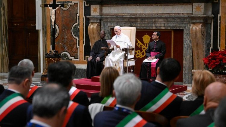 Papa Leone XIV riceve i rappresentanti dell'Anci