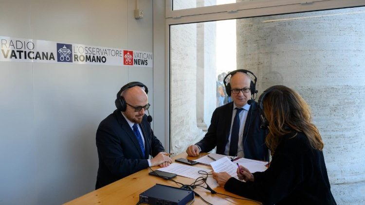 Roberto Gualtieri durante l'intervista