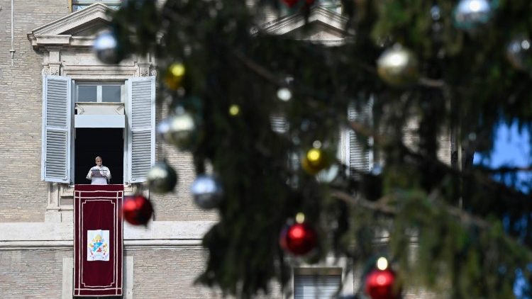 Pope Leo at the Angelus