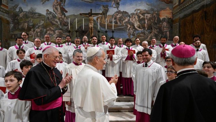 Il Papa al termine del concerto