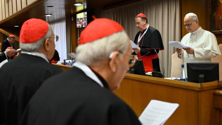 Pope Leo XIV address Cardinals gathered at Consistory