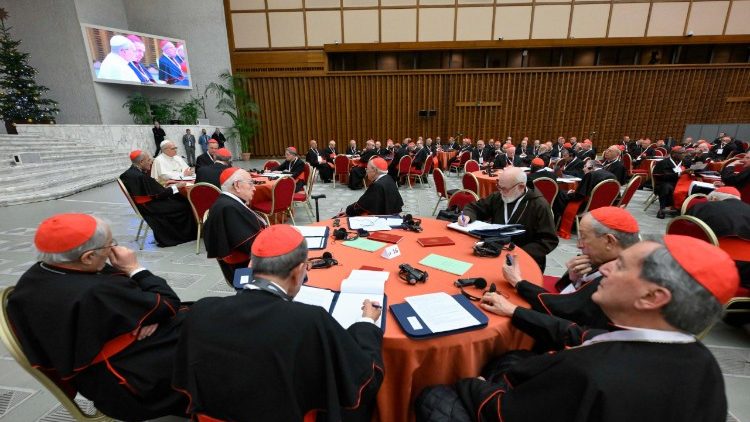Les travaux dans la salle Paul VI.