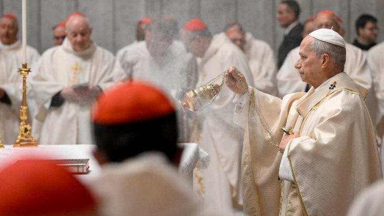 Santa misa con los cardenales presidida por el Papa Le&oacute;n XIV, jueves 8 de enero de 2026
