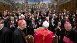 Échange de vœux entre le Pape et les ambassadeurs accrédités près le Saint-Siège.