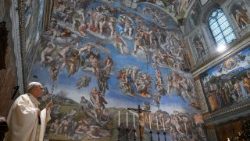 Papa Leone XIV e la Cappella Sistina (foto d'archivio)