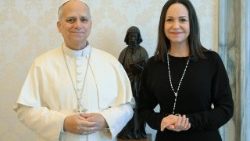 Venezuelské aktivistka a politička Maria Corina Machado u papeže Lva XIV.