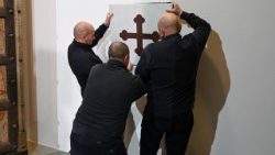 Užmūrytos Šventosios durys Šv. Pauliaus uš mūrų bazilikoje 