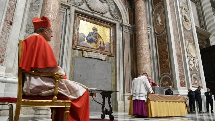 The walled-up Holy Door of St. Peter's Basilica