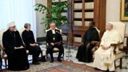 Pope Leo XIV meets with the Finnish delegation on January 19, 2026