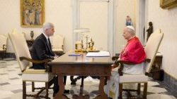 Papa Leone e il presidente della Repubblica Ceca Pavel 