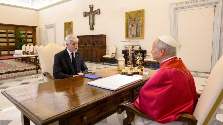 Pope Leo XIV receives the President of the Czech Republic