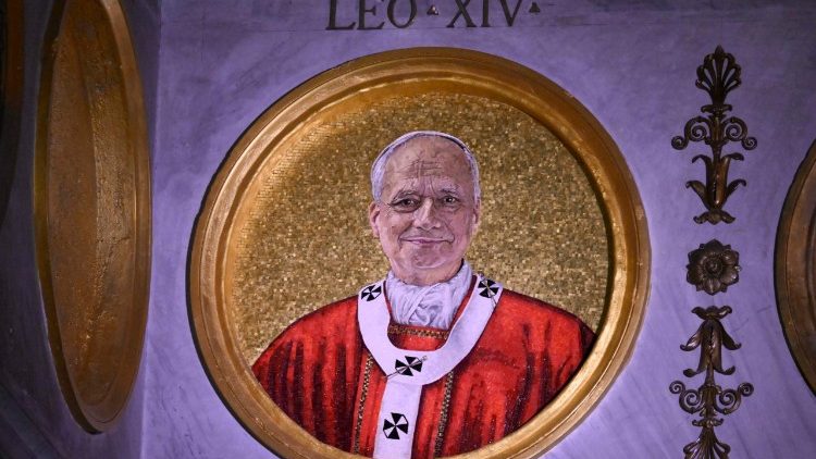 Portrét papeže Lva XIV. v bazilice sv. Pavla za hradbami