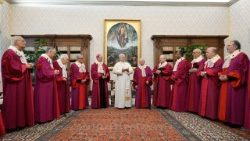 Pope Leo XIV receives officials of the Tribunal of Roman Rota for the inauguration of their judicial year
