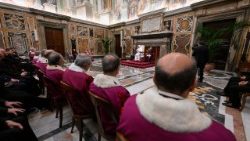 Папата с членовете на Римската рота