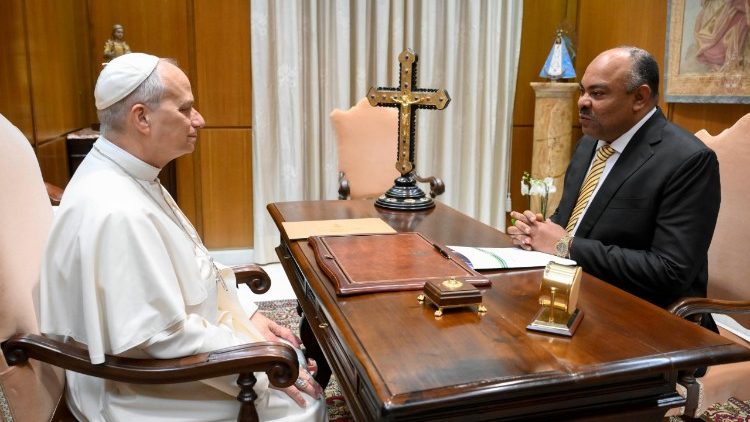 Pope Leo meets with Mahmoud Thabit Kombo, Tanzanian foreign minister